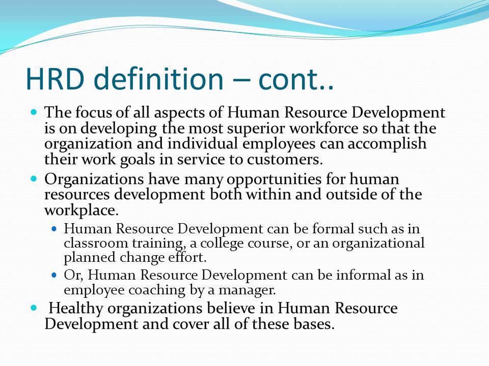 human resource development concept