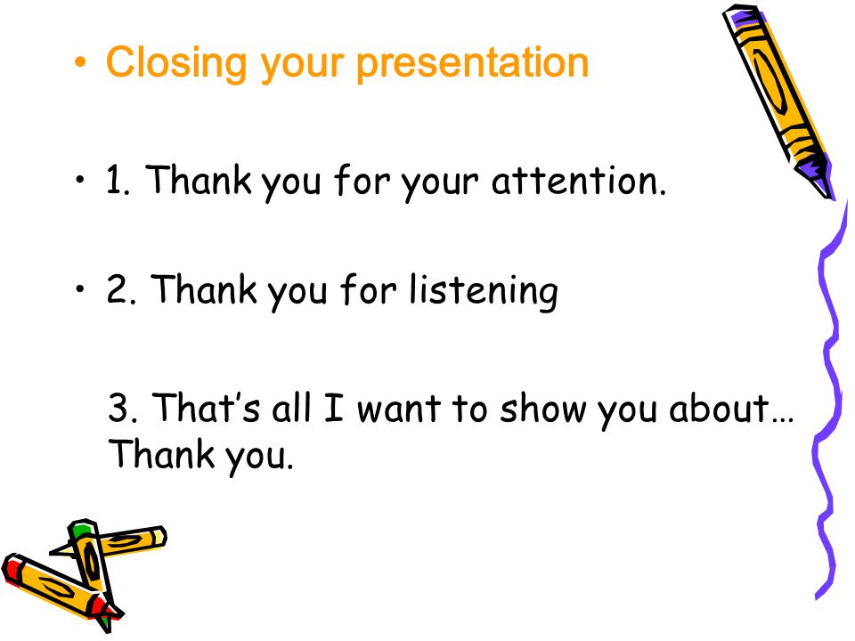 Closing your presentation