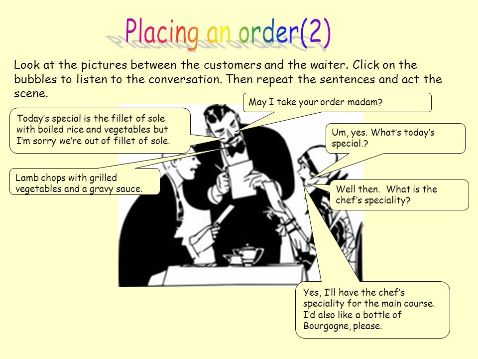 Placing an order(2)