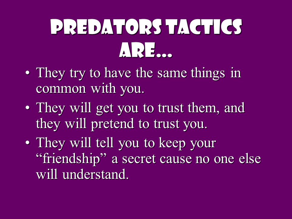Predators Tactics Are…