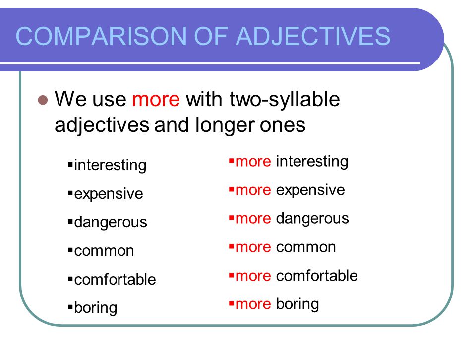 Interesting в сравнительной степени. Comparison of adjectives. Degrees of Comparison of adjectives правило. Comparisons в английском языке. Adjectives презентация.