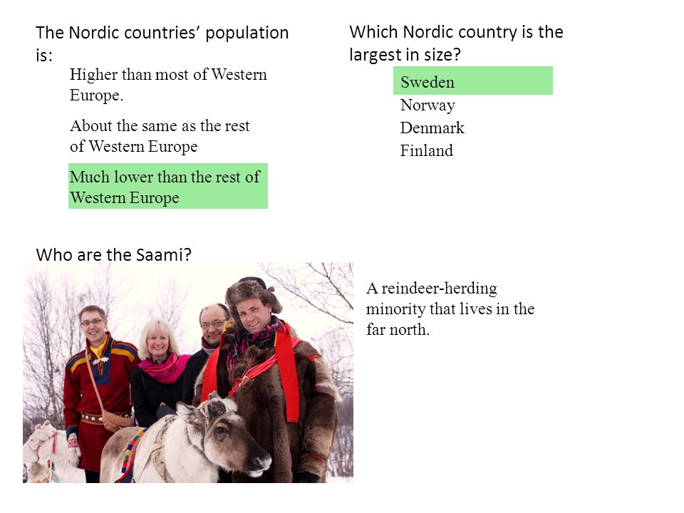 The Nordic countries’ population is: