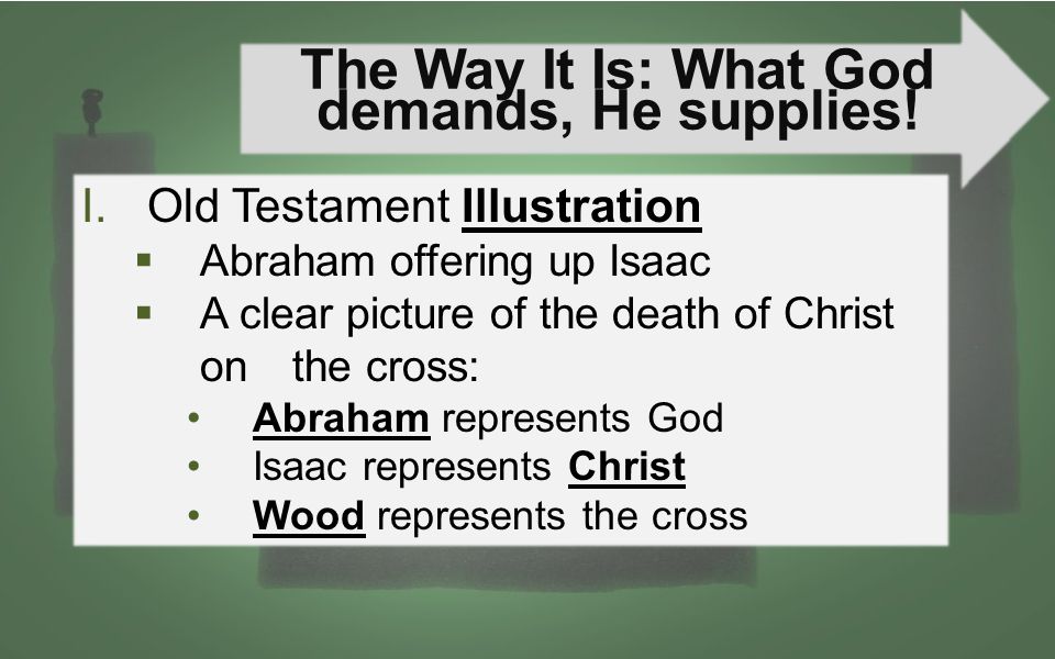 The Way It Is: What God demands, He supplies!