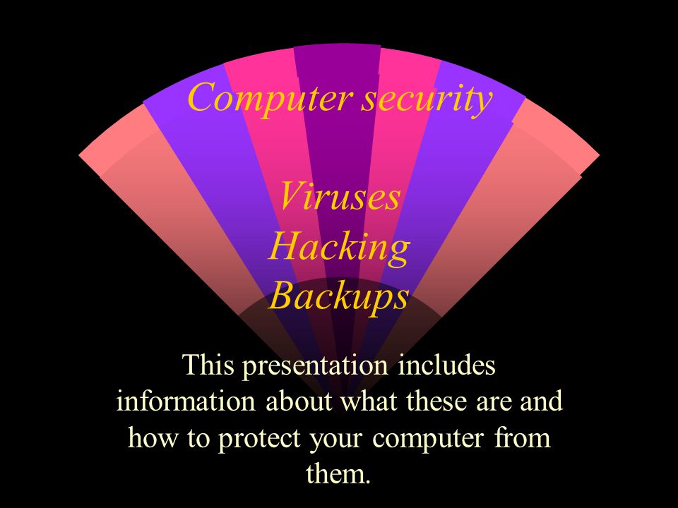 Computer security Viruses Hacking Backups