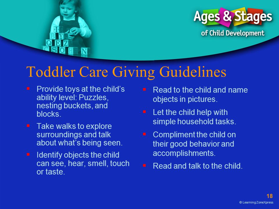 Toddler Care Giving Guidelines