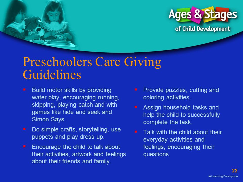 Preschoolers Care Giving Guidelines