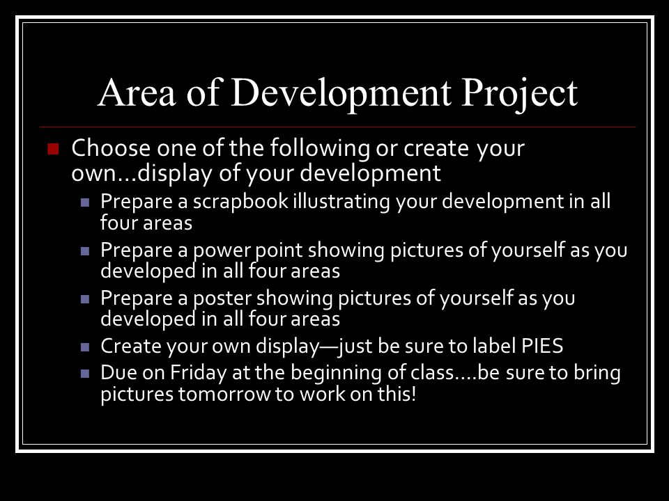 Area of Development Project