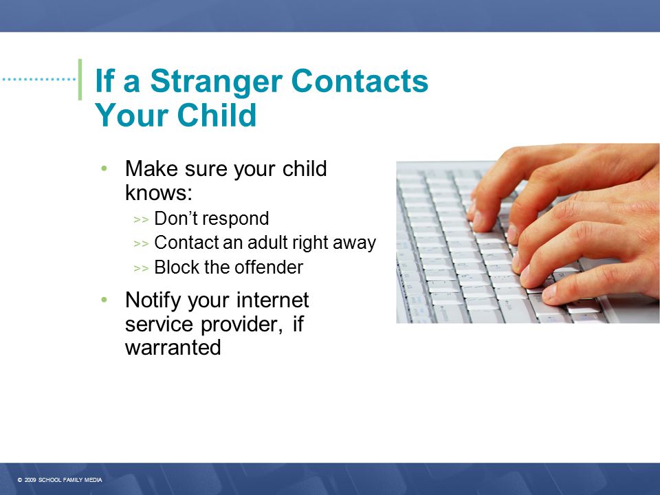 If a Stranger Contacts Your Child