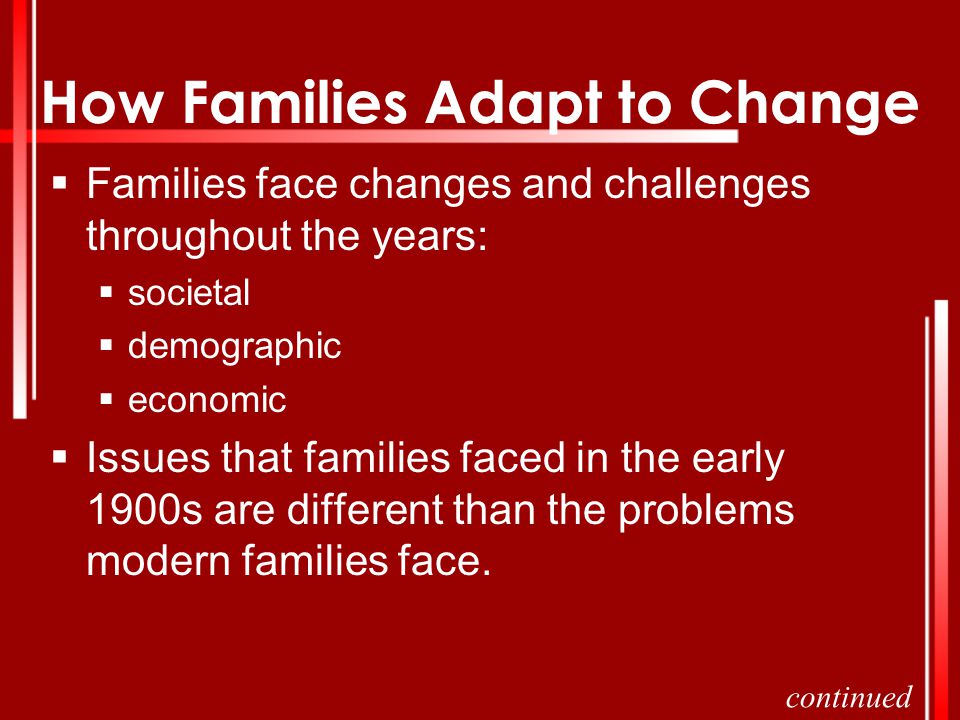 How Families Adapt to Change