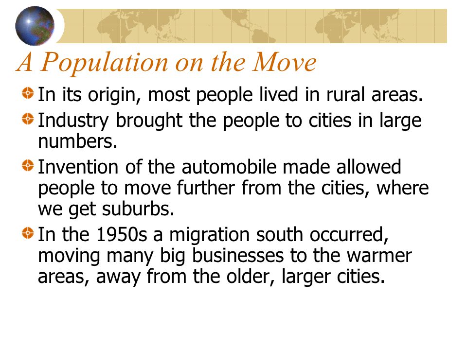 A Population on the Move