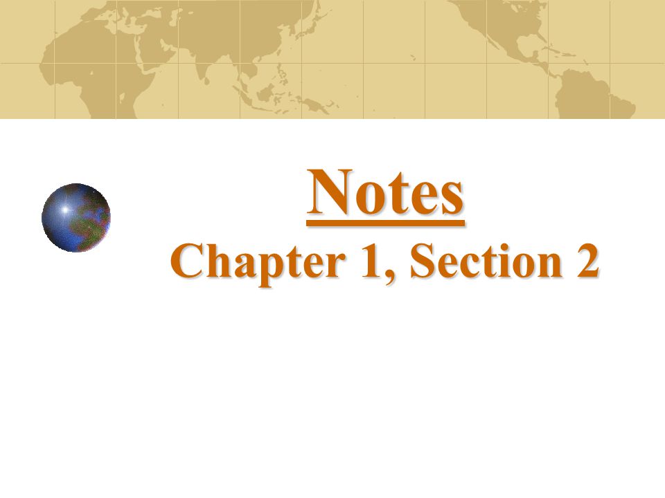 Notes Chapter 1, Section 2