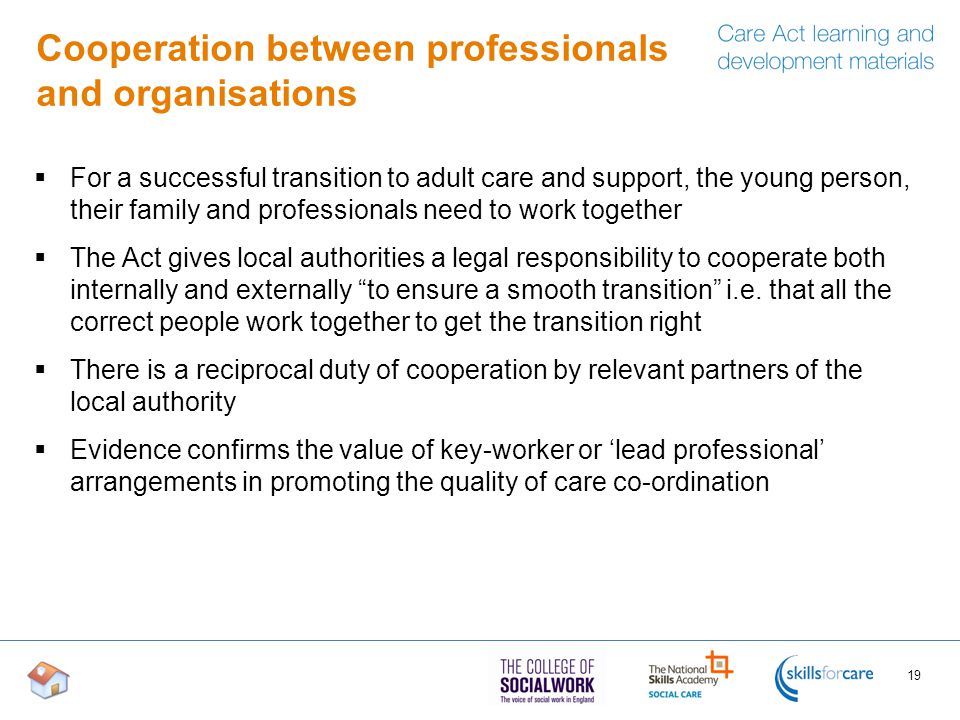 Cooperation between professionals and organisations
