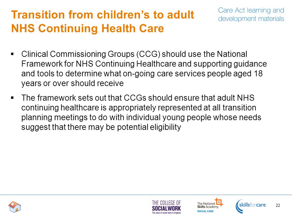 Transition from children’s to adult NHS Continuing Health Care