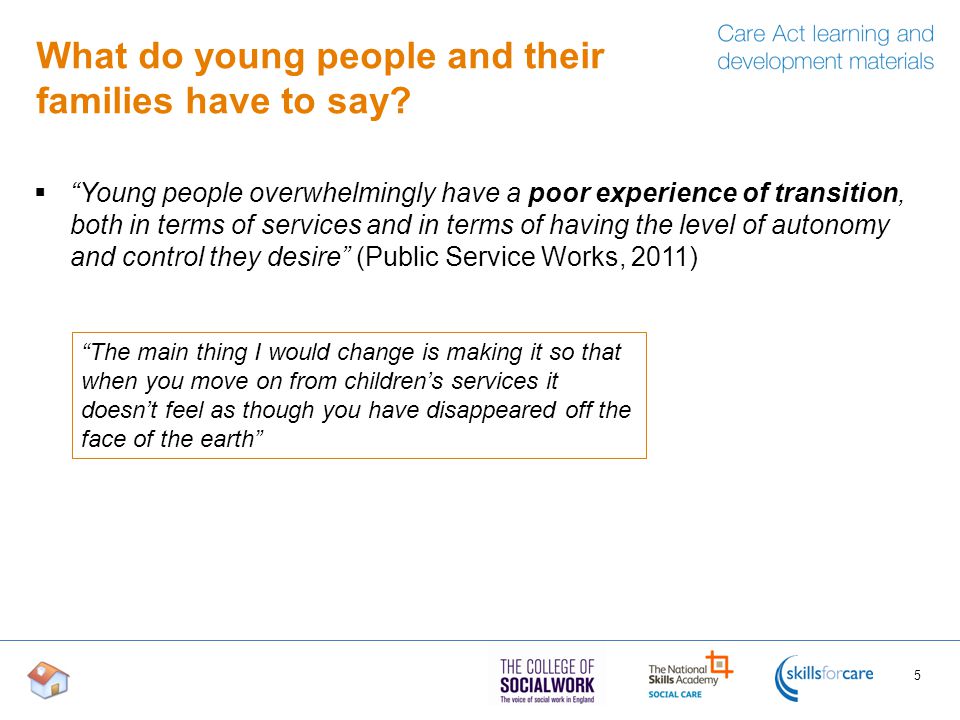 What do young people and their families have to say