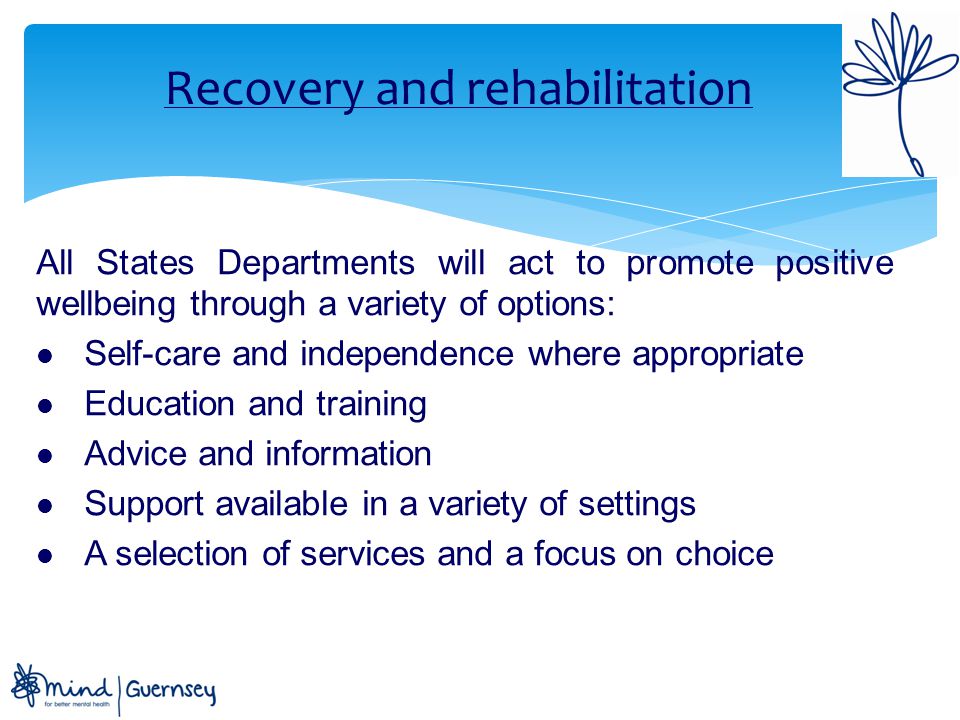 Recovery and rehabilitation