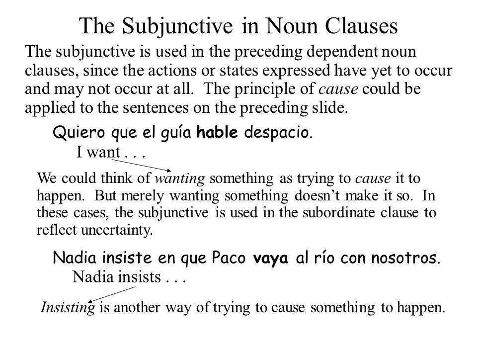The Subjunctive in Noun Clauses