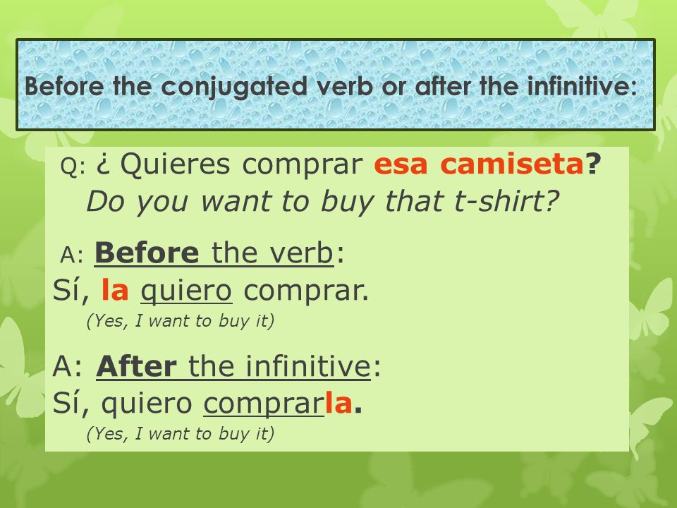 Before the conjugated verb or after the infinitive: