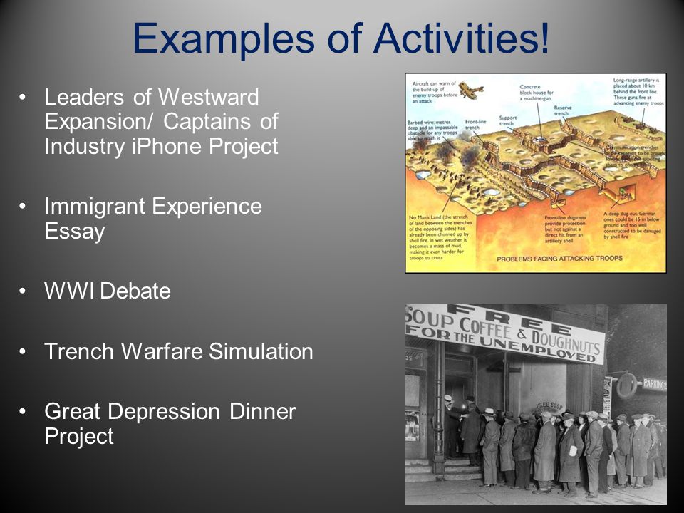 Examples of Activities!