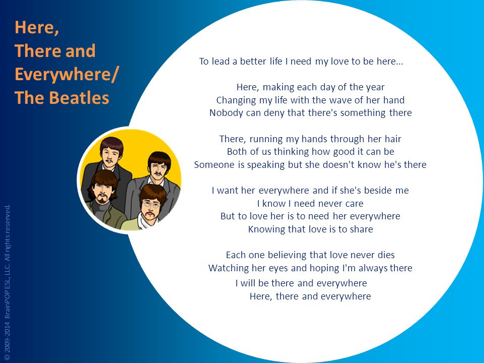 In The Life OfThe Beatles: Here, There and Everywhere Lyrics