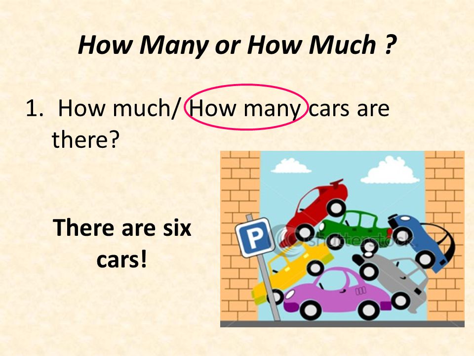 How Many or How Much How much/ How many cars are there