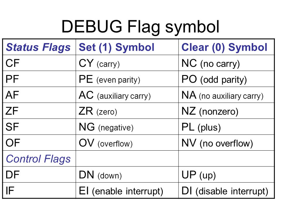 How Instruction Affect the Flags - ppt download