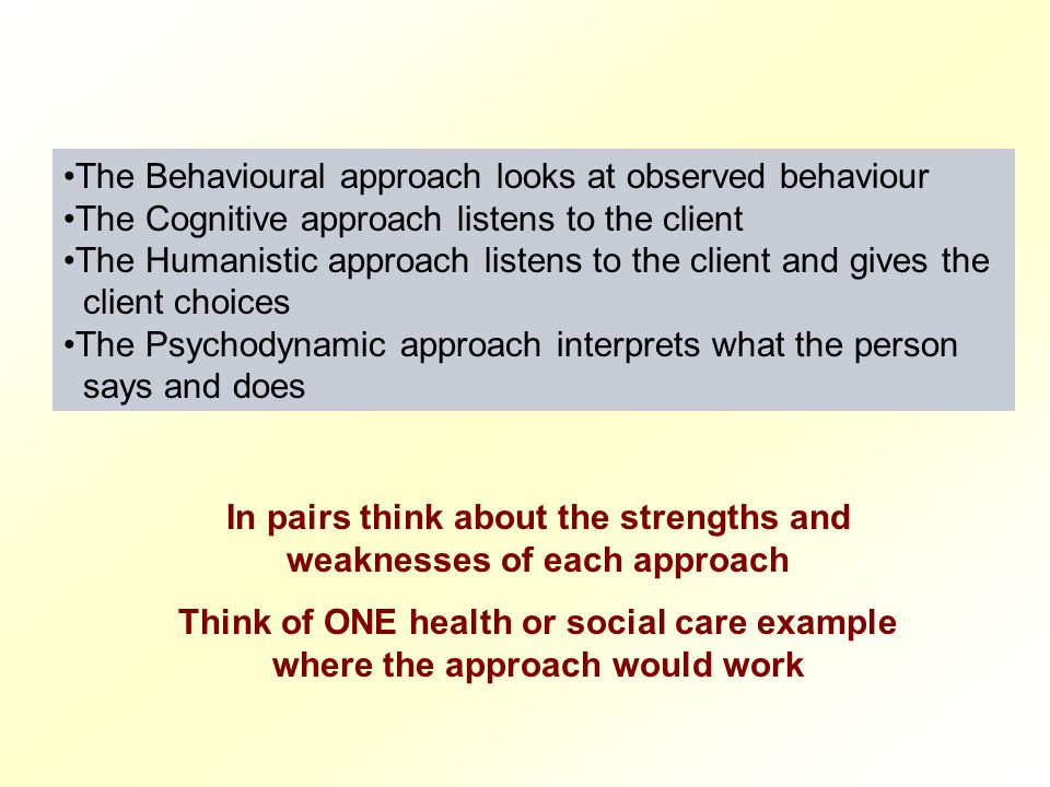 psychological approaches to health practice