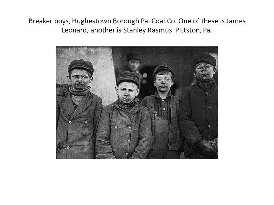 Breaker boys, Hughestown Borough Pa. Coal Co
