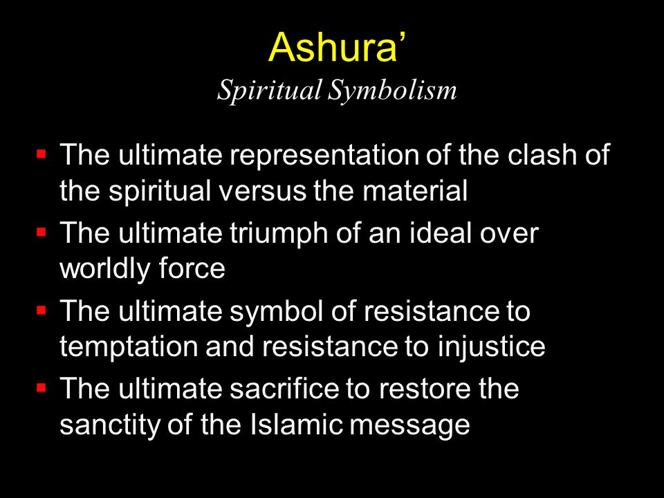 Ashura’ Spiritual Symbolism