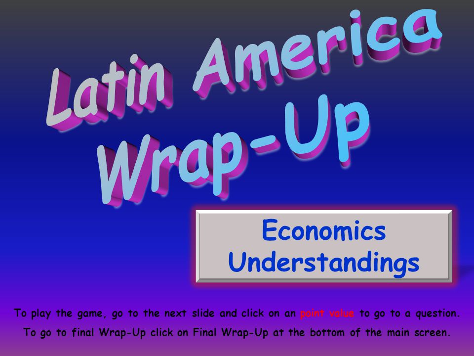 Economics Understandings