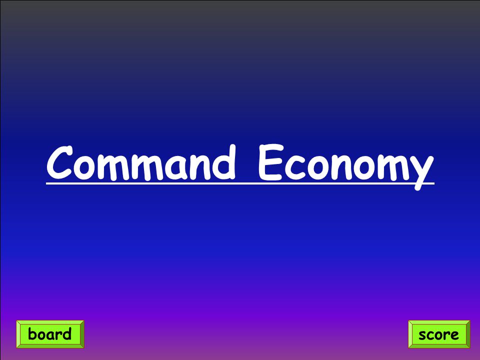 Command Economy board score