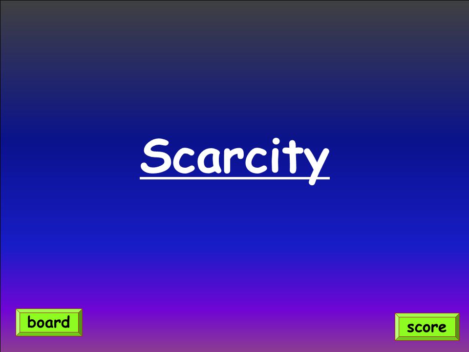 Scarcity board score