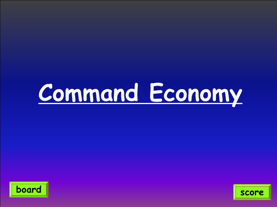 Command Economy board score