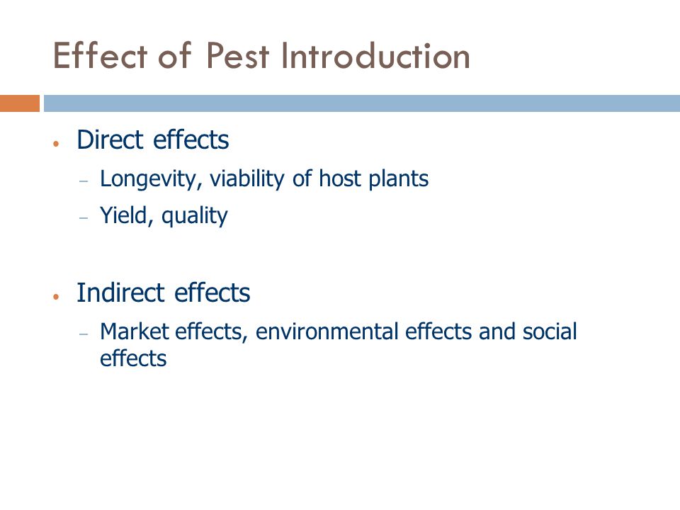 Effect of Pest Introduction