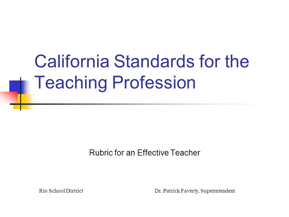 California Standards for the Teaching Profession