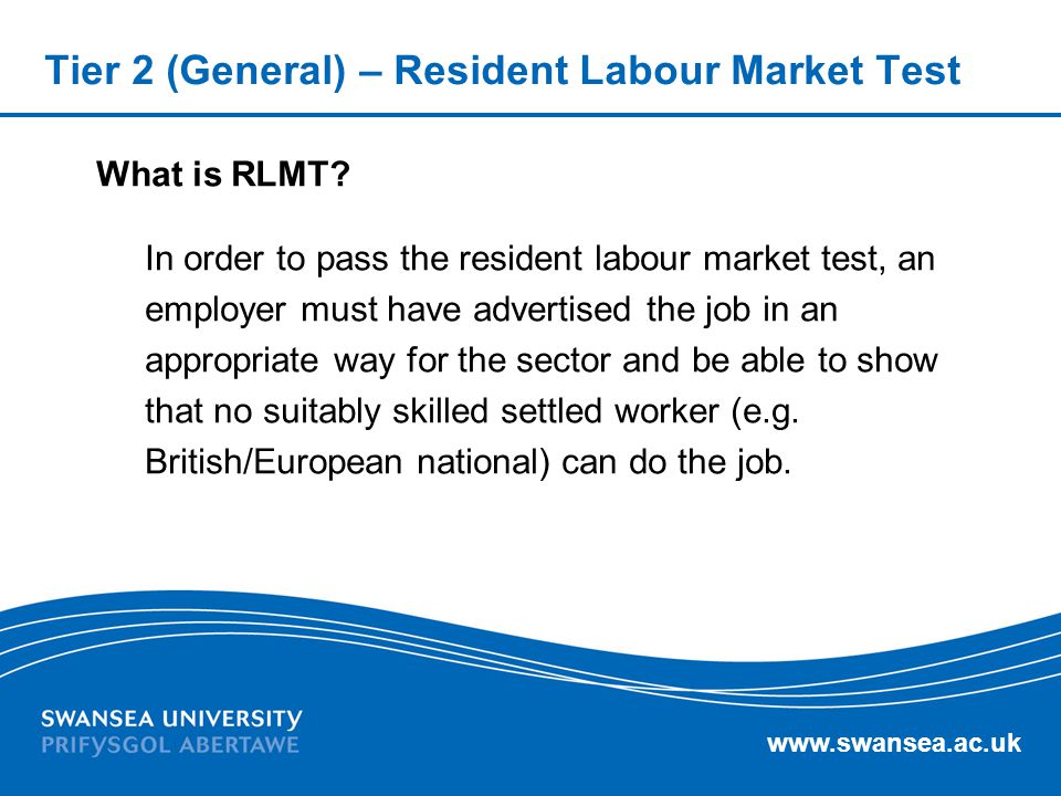 Tier 2 (General) – Resident Labour Market Test