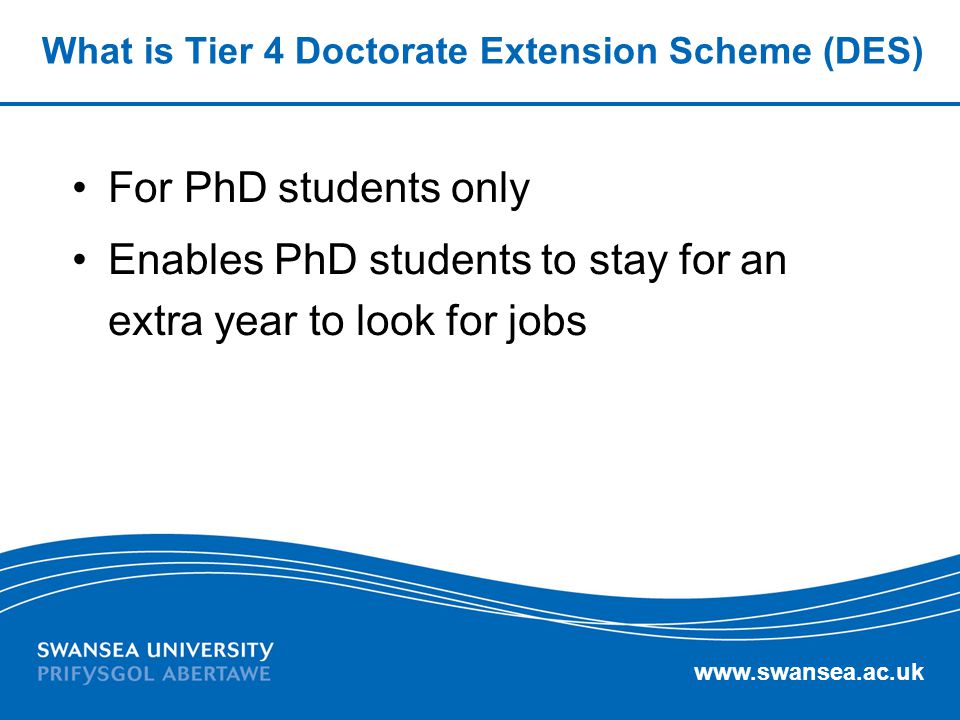 What is Tier 4 Doctorate Extension Scheme (DES)