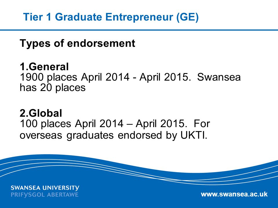Tier 1 Graduate Entrepreneur (GE)