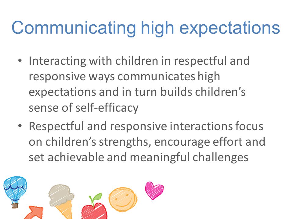 Communicating high expectations