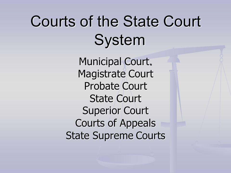 Courts of the State Court System