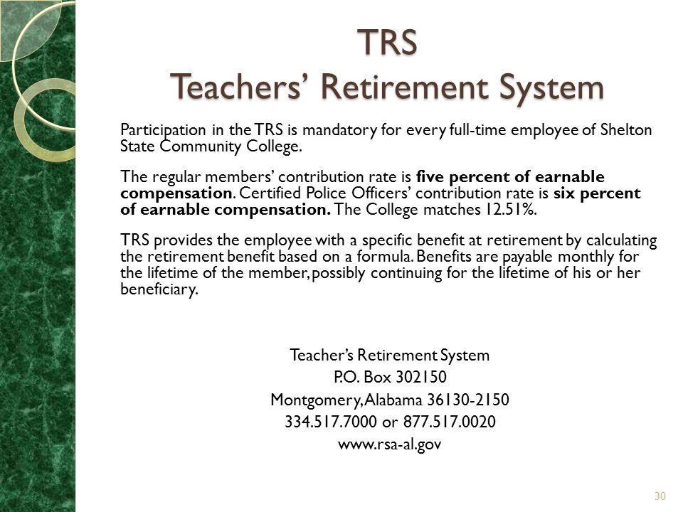 Alabama Teacher Retirement Chart