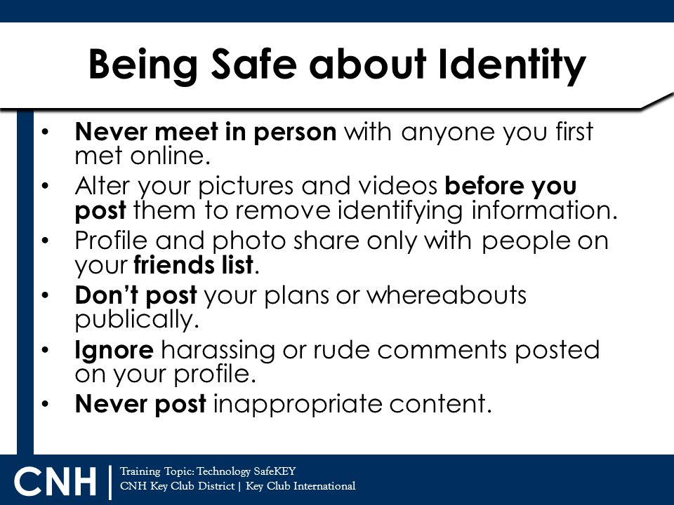 Being Safe about Identity