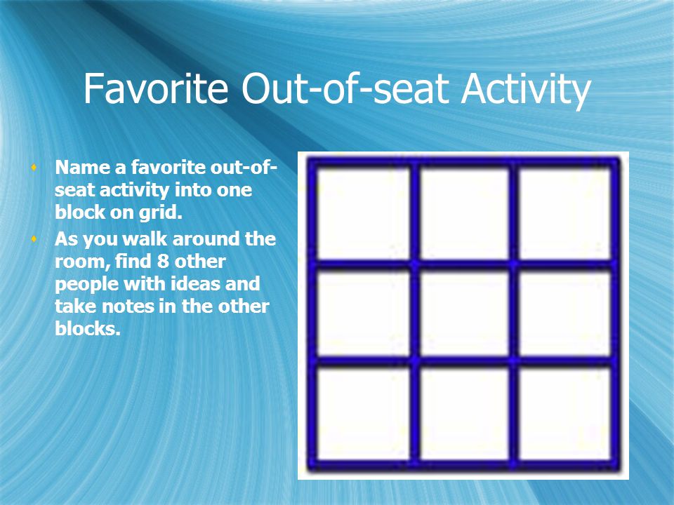 Favorite Out-of-seat Activity
