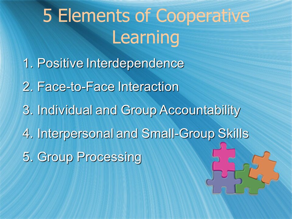 5 Elements of Cooperative Learning