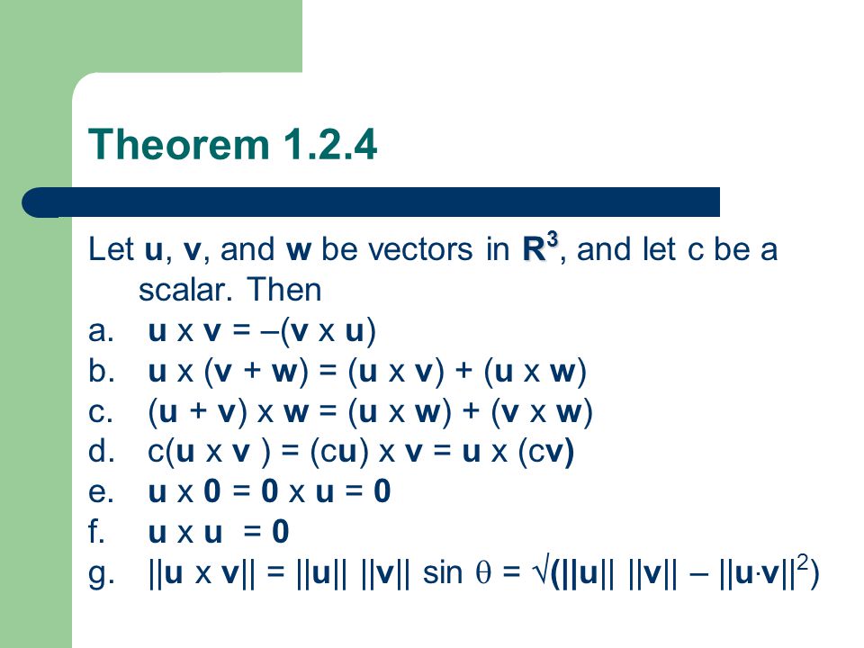 Geometry Of R2 And R3 Dot And Cross Products Ppt Download