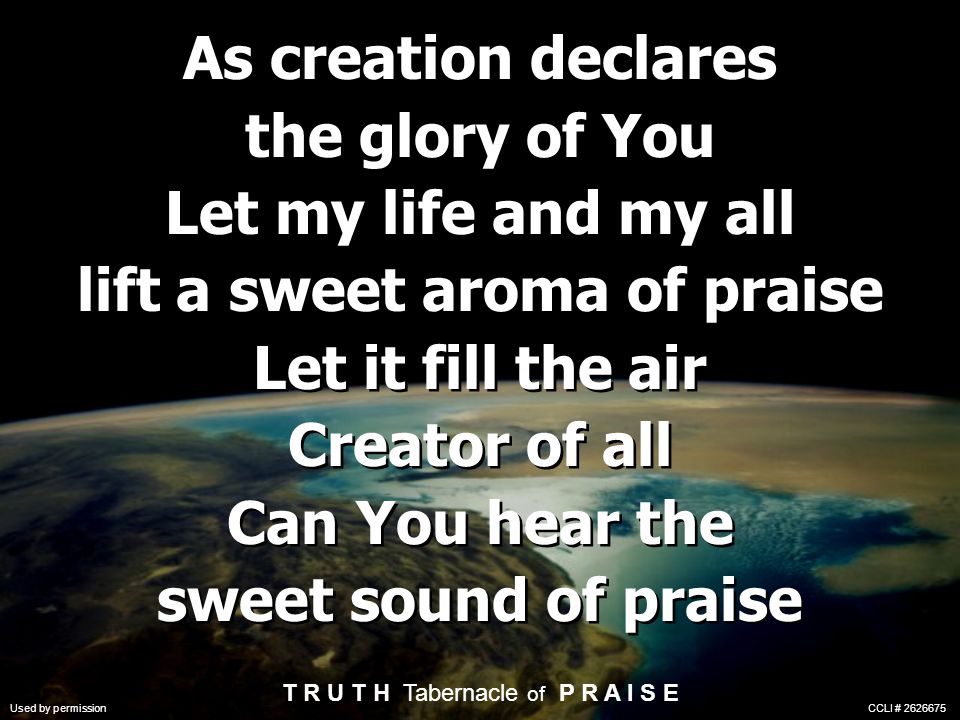 the glory of You Let my life and my all