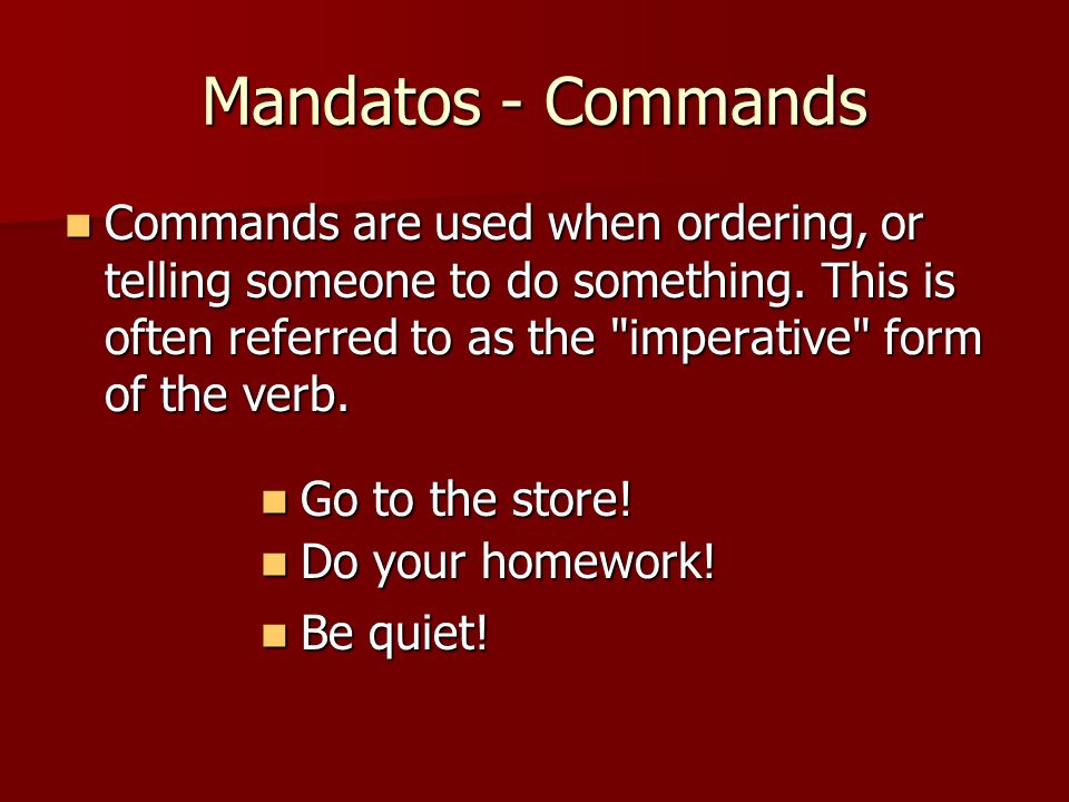 Mandatos - Commands