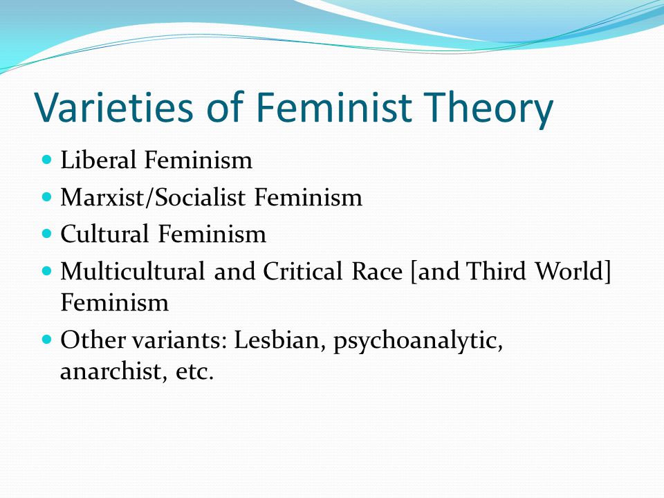 Varieties of Feminist Theory