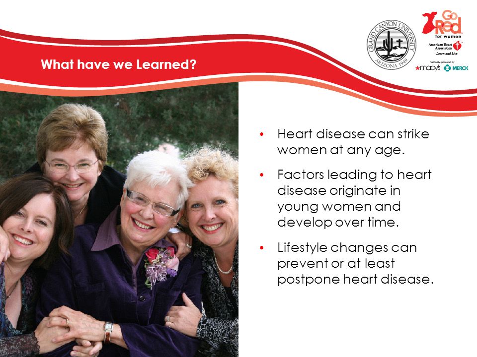 Heart disease can strike women at any age.