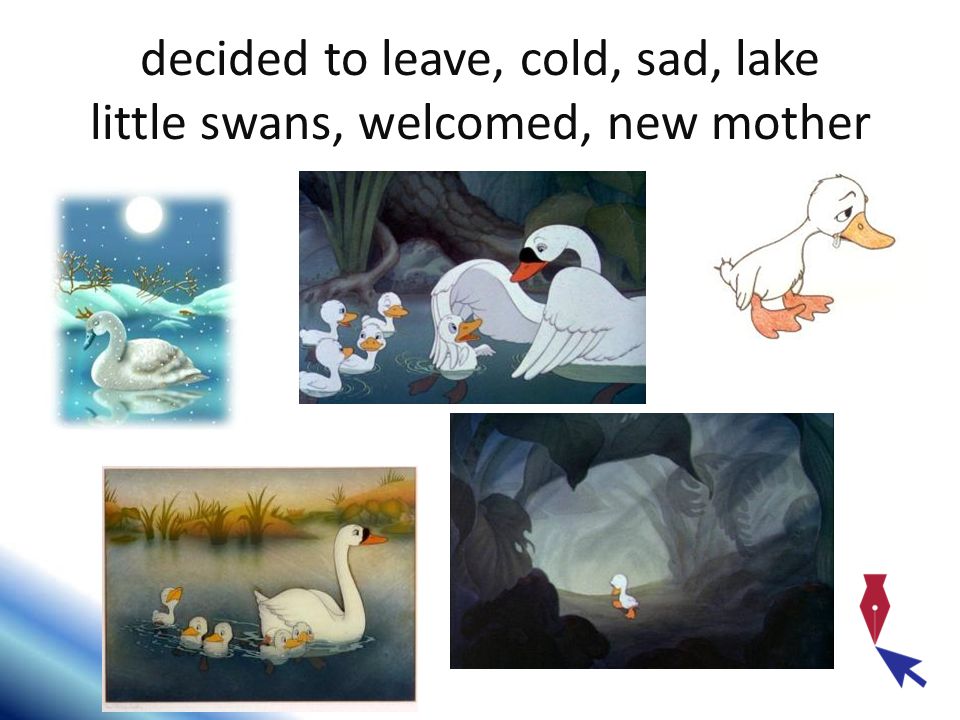 decided to leave, cold, sad, lake little swans, welcomed, new mother