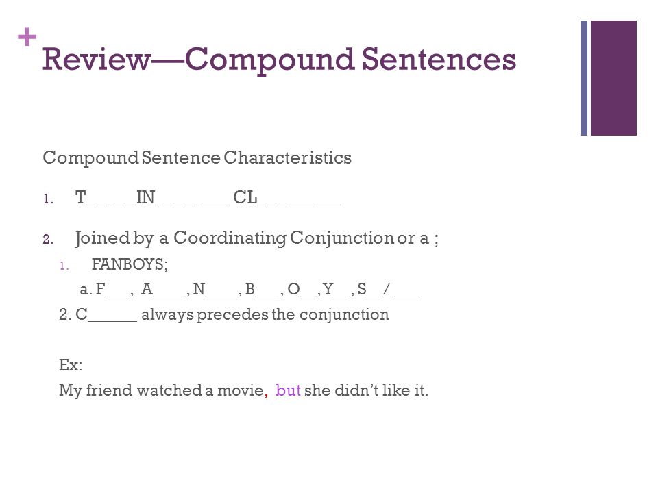 Review—Compound Sentences